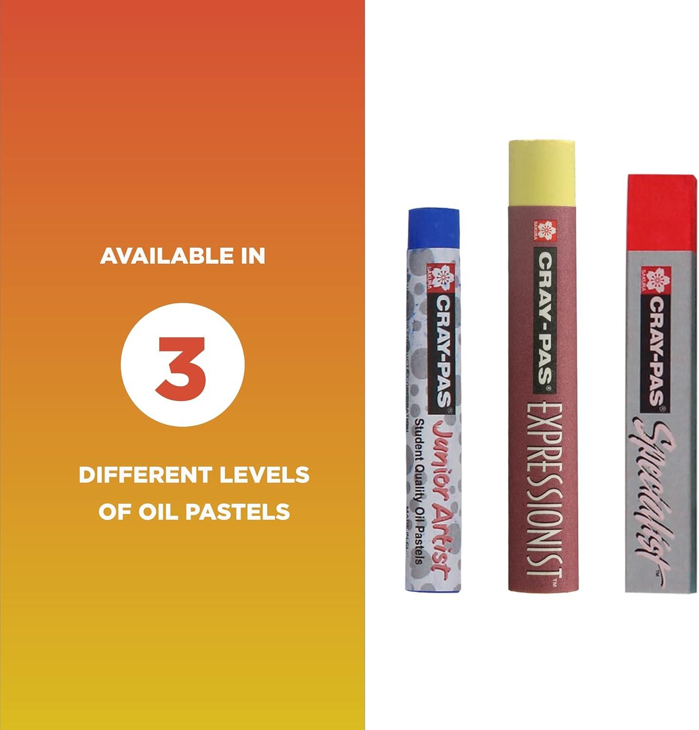 imageSAKURA CrayPas Junior Artist Oil Pastel Set  Chubbies Pastel Size  Soft Oil Pastels for Kids ampamp Artists  12 Colors ampamp Soft Oil Pastels for Kids ampamp Artists  50 Sticks