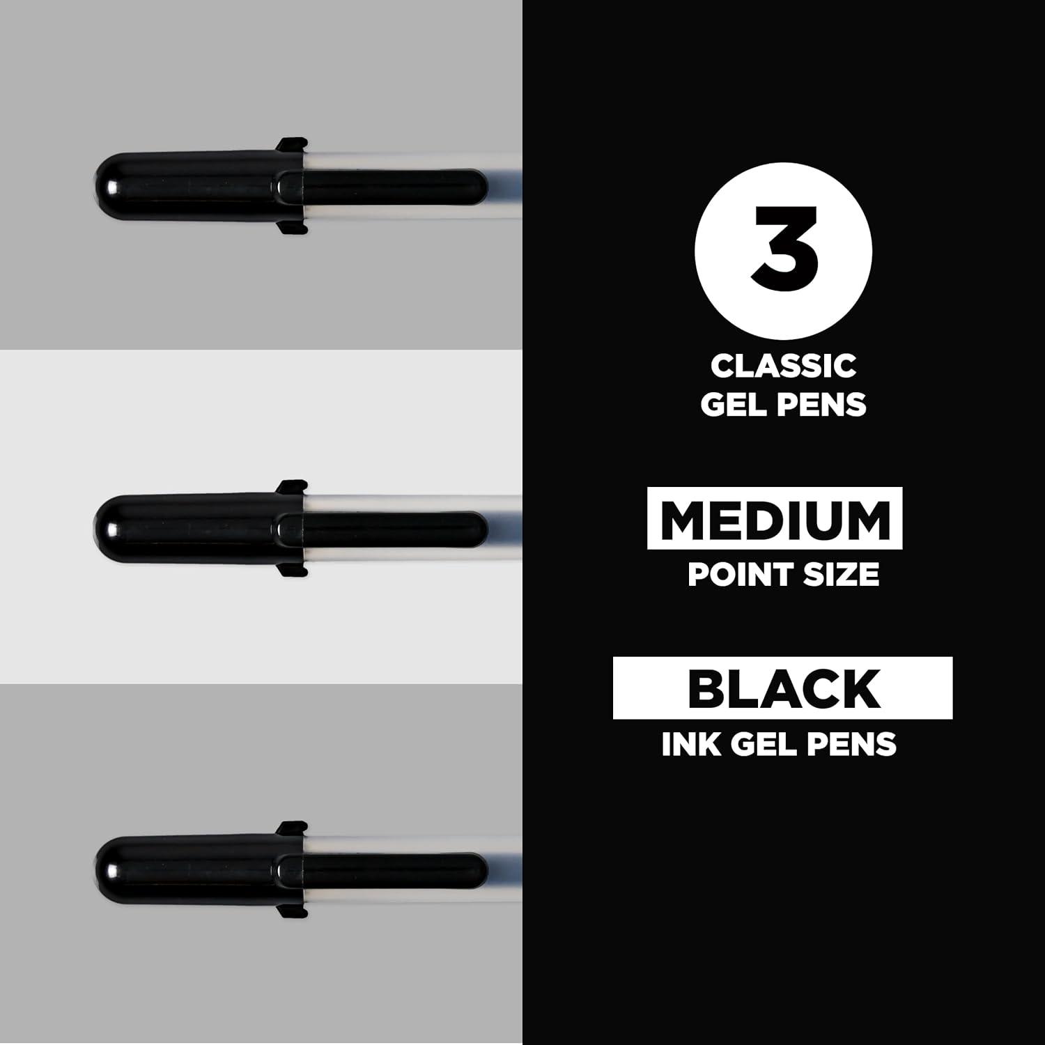imageSAKURA Gelly Roll Gel Pens  Medium Point Ink Pen for Journaling Art or Drawing  Assorted Colored Ink  10 PackClassic Black Ink