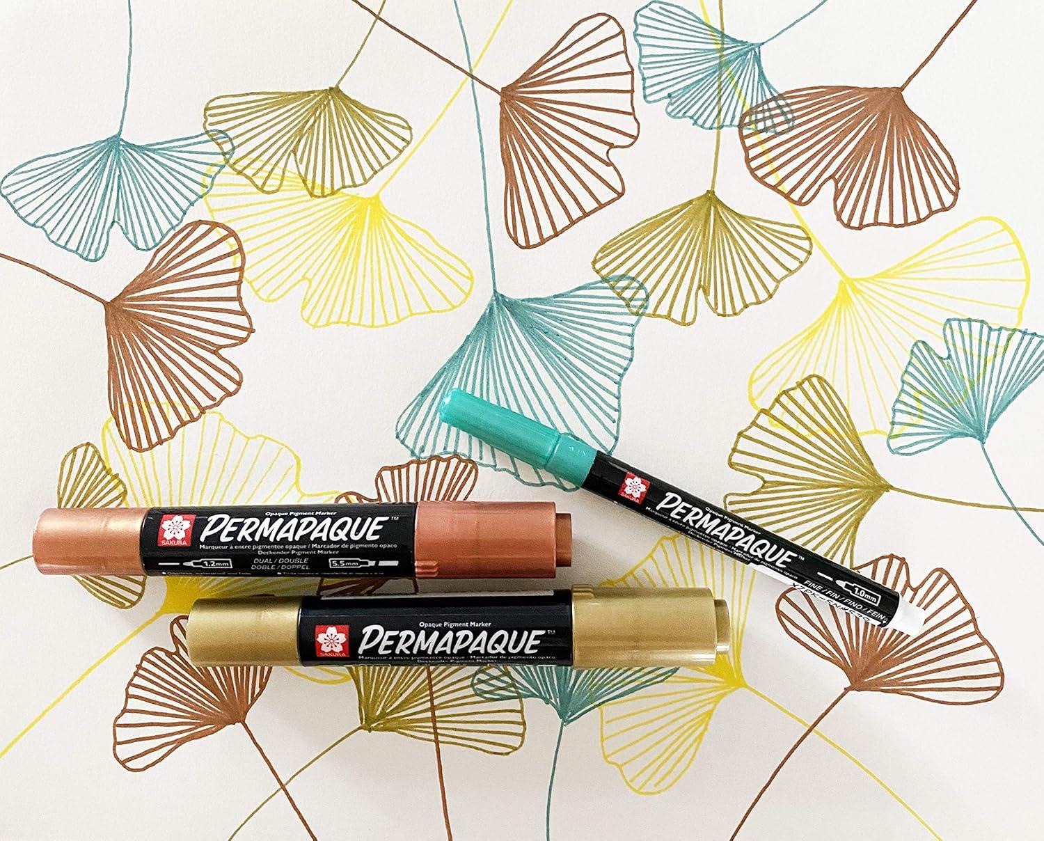 imageSAKURA Permapaque Paint Markers  Assorted Bright Colors  10 mm Markers Pens  7 PackMetallic