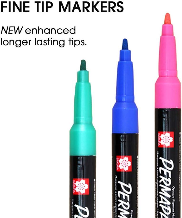 imageSAKURA Permapaque Paint Markers  Assorted Bright Colors  10 mm Markers Pens  7 PackMetallic