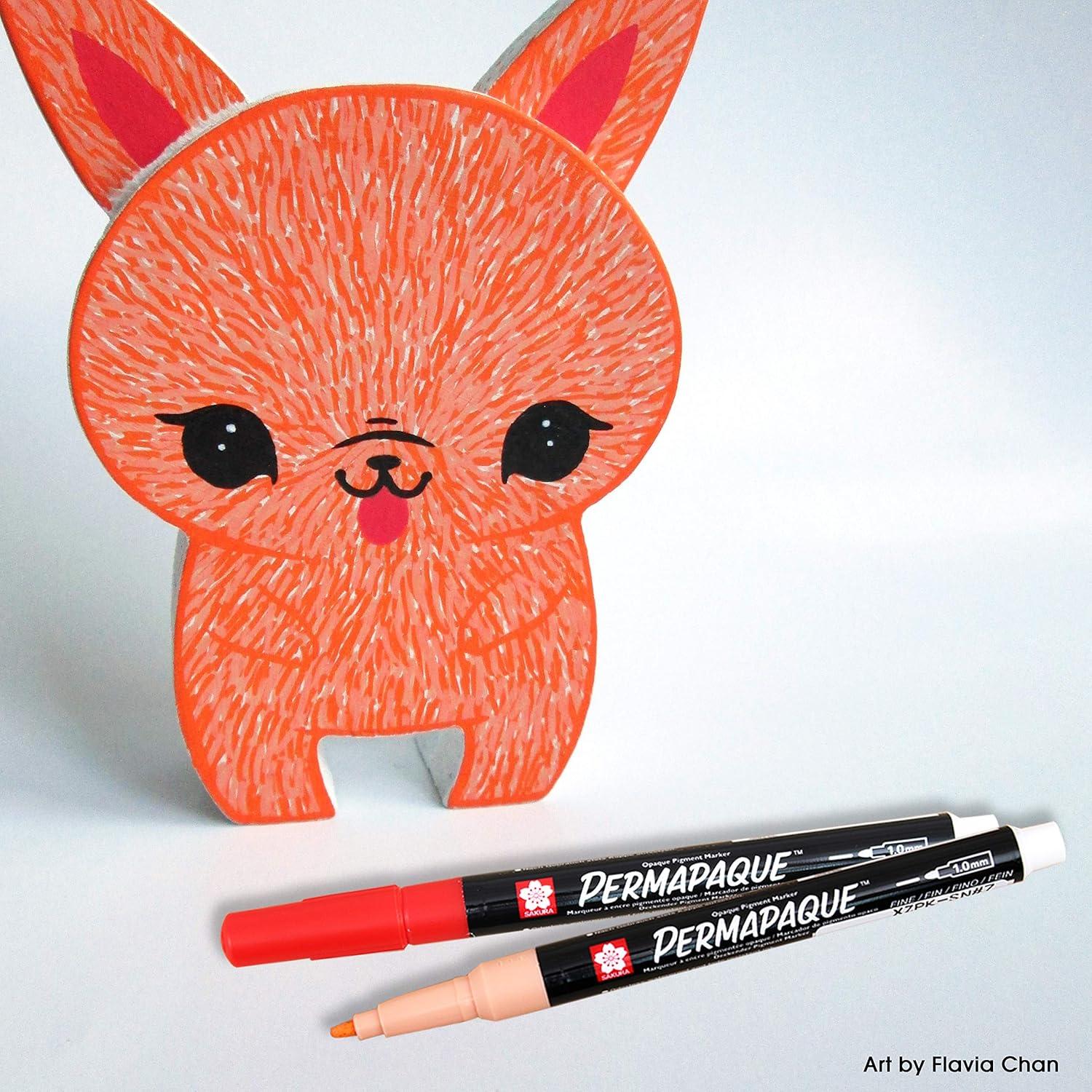 imageSAKURA Permapaque Paint Markers  Assorted Bright Colors  10 mm Markers Pens  7 PackMetallic