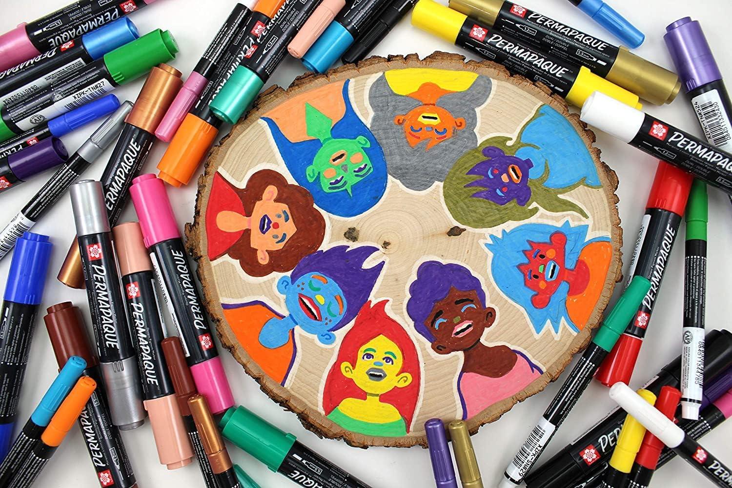 imageSAKURA Permapaque Paint Markers  Assorted Bright Colors  10 mm Markers Pens  7 PackPrimary