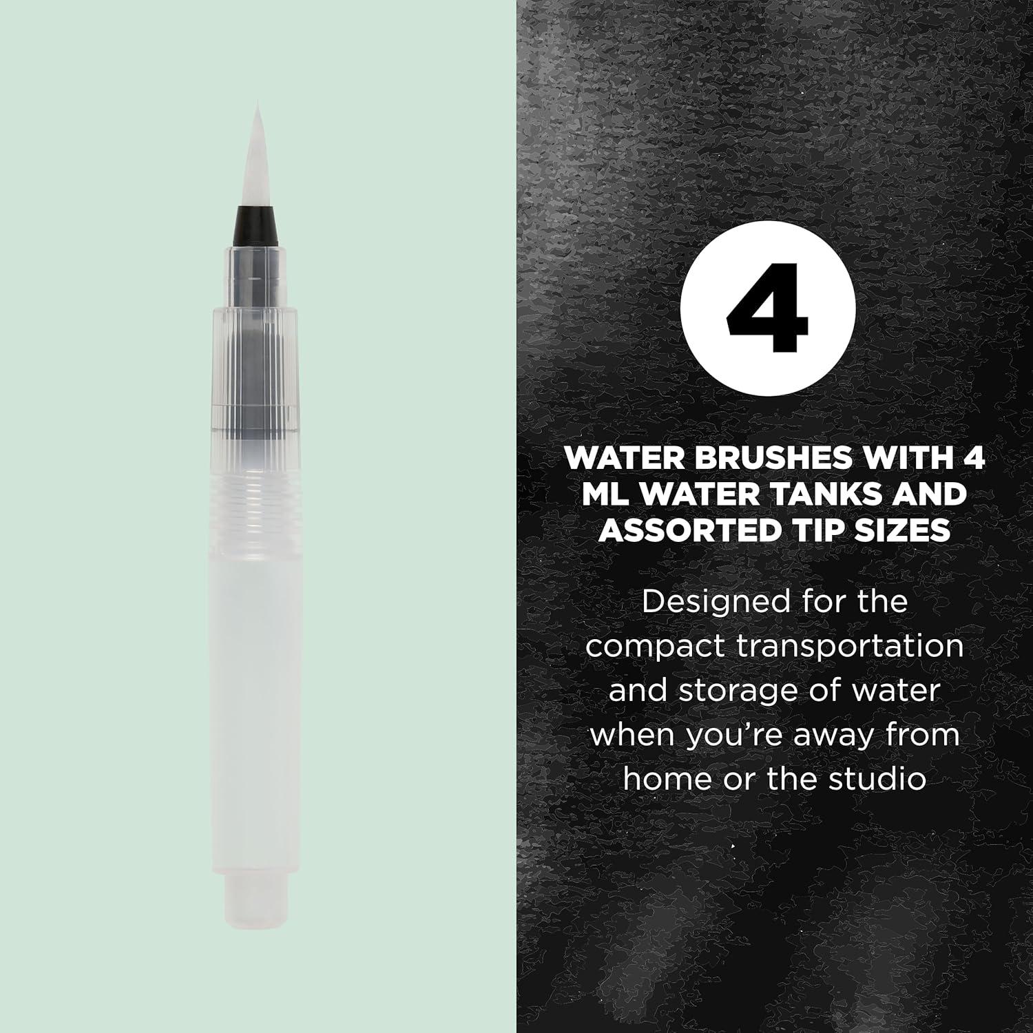 imageSakura Koi Water Brush  Brush for Watercolor  4 ml Tank  4 Assorted Brush Tips