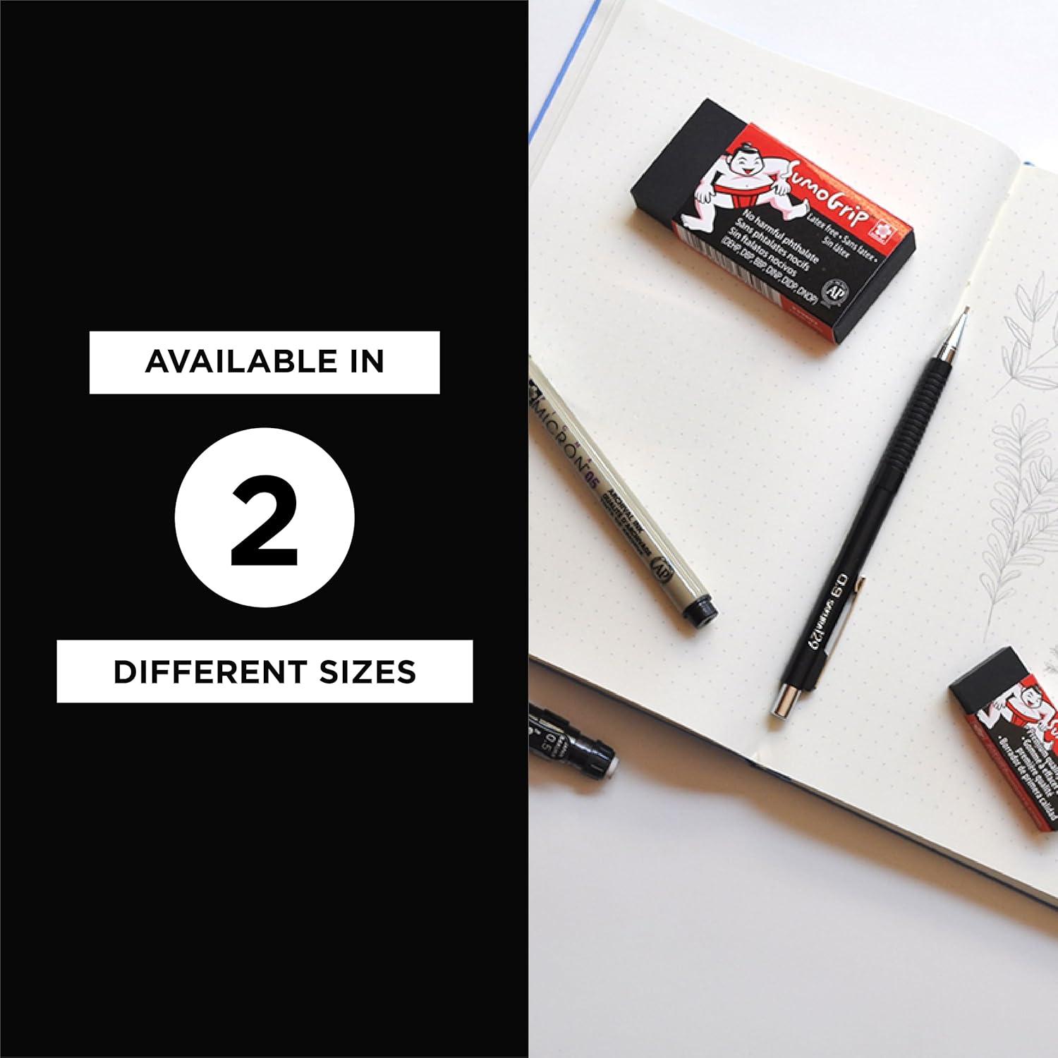 imageSakura SumoGrip Block Eraser  Microporous Erasers for School Drawing and Writing  Black Color  Small Size B803 PackSumoGrip Premium Block Eraser B80  3 CT