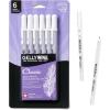 imageSAKURA Gelly Roll Gel Pens  Medium ampamp Bold Tip Ink Pens for Journaling Art or Drawing  Classic White Ink  0810 Assorted Tip Sizes  6 Pack1 Count Pack of 6