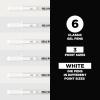 imageSAKURA Gelly Roll Gel Pens  Medium ampamp Bold Tip Ink Pens for Journaling Art or Drawing  Classic White Ink  0810 Assorted Tip Sizes  6 Pack1 Count Pack of 6