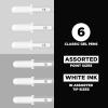 imageSAKURA Gelly Roll Gel Pens  Medium ampamp Bold Tip Ink Pens for Journaling Art or Drawing  Classic White Ink  0810 Assorted Tip Sizes  6 Pack1 Count Pack of 6
