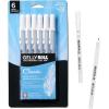 imageSAKURA Gelly Roll Gel Pens  Medium ampamp Bold Tip Ink Pens for Journaling Art or Drawing  Classic White Ink  0810 Assorted Tip Sizes  6 Pack1 Count Pack of 6