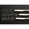 imageSAKURA Gelly Roll Gel Pens  Medium ampamp Bold Tip Ink Pens for Journaling Art or Drawing  Classic White Ink  0810 Assorted Tip Sizes  6 Pack1 Count Pack of 3