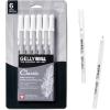 imageSAKURA Gelly Roll Gel Pens  Medium ampamp Bold Tip Ink Pens for Journaling Art or Drawing  Classic White Ink  0810 Assorted Tip Sizes  6 Pack1 Count Pack of 6