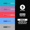 imageSAKURA Gelly Roll Gold Shadow Gel Pens  Pens for Scrapbook Journals or Drawing  Gold with Assorted Colored Ink  Bold Line  5 Pack