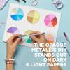 imageSAKURA Gelly Roll Metallic Gel Pens  Pens for Scrapbook Journals or Drawing  Metallic Silver Ink  Medium Line  6 PackDark Metallic Gel