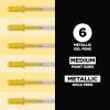 imageSAKURA Gelly Roll Metallic Gel Pens  Pens for Scrapbook Journals or Drawing  Metallic Silver Ink  Medium Line  6 PackMetallic Gold Ink