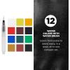 imageSAKURA Koi Pocket Field Sketch Kit  Watercolor Sets for Painting On the Go  12 Colors  1 Water Brush  1 Sponge  1 Palette12 Count Pack of 1