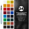 imageSAKURA Koi Pocket Field Sketch Kit  Watercolor Sets for Painting On the Go  24 Colors  Iridescent Medium 5 mL Tube  1 Water Brush  1 Sponge  1 Palette