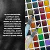 imageSAKURA Koi Pocket Field Sketch Kit  Watercolor Sets for Painting On the Go  24 Colors  Iridescent Medium 5 mL Tube  1 Water Brush  1 Sponge  1 Palette