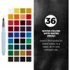 imageSAKURA Koi Pocket Field Sketch Kit  Watercolor Sets for Painting On the Go  36 Colors  1 Water Brush  1 Sponge  1 Mixing Palette
