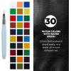 imageSAKURA Koi Pocket Field Sketch Kit  Watercolor Sets for Painting On the Go  Holiday Gifts for Artists Crafters ampamp DIY Gifts Projects  30 Colors  1 Water Brush  1 Sponge  1 Mixing Palette30 Colors