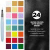 imageSAKURA Koi Pocket Field Sketch Kit Creative Art Colors  Watercolor Sets for Painting On the Go  24 Unique Colors  1 Water Brush  2 Sponges  1 Mixing Palette