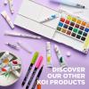 imageSAKURA Koi Studio Kit  Watercolor Sets for Studio Art or Art On the Go  96 Colors  1 Water Brush  1 Palette