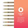 imageSAKURA Pigma Micron Fineliner Pens  Archival Black Ink Pens  for Writing Drawing or Journaling  Assorted Point Sizes  10 PackBlack