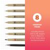imageSAKURA Pigma Micron Manga Comic Pro Fineliner Pens  Archival Black Ink Pens  Assorted Point Sizes  8 Pack8 Pen Pack