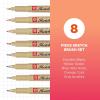 imageSAKURA Pigma Sketch Brush  Archival Ink Sketching Pens  Art Pens for Calligraphy Hand Lettering ampamp Writing  Assorted Archival Colors  8 Pack