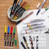imageSakura Permapaque Paint Markers  Assorted Colors  12 ampamp 55 mm Dual Point Markers Pens  4 PackBasics