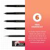 imageSakura Pigma Sensei Manga Drawing Kit  Archival Black Ink Pens with Pencil ampamp Eraser  Pens for Drawing Manga Cartoon ampamp More  Assorted Nib Sizes  6 Pack6PC Drawing Set