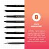 imageSakura Pigma Sensei Manga Drawing Kit  Archival Black Ink Pens with Pencil ampamp Eraser  Pens for Drawing Manga Cartoon ampamp More  Assorted Nib Sizes  6 Pack8PC Drawing Set