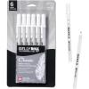 imageSAKURA Gelly Roll Gel Pens  Medium ampamp Bold Tip Ink Pens for Journaling Art or Drawing  Classic White Ink  0810 Assorted Tip Sizes  6 Pack1 Count Pack of 6