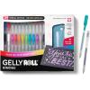 imageSAKURA Gelly Roll Retractable Gel Pens Colored  Assorted Gel Color Pens with Different Effects  08 Medium Point Ink Pen for Journaling Art or Drawing  1 Pen Case  Assorted Colored Ink  24 Pens