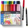 imageSAKURA Koi Coloring Brush Pens  Watercolor Brush Pen Set  Assorted Colors  12 PackAsst Color 24pc Set