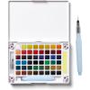 imageSAKURA Koi Pocket Field Sketch Kit  Watercolor Sets for Painting On The Go  48 Colors  1 Water Brush  1 Sponge  1 Mixing Palette