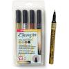 imageSAKURA PenTouch Calligrapher Paint Markers  Paint Pens for Metal Wood Plastic ampamp More  Assorted Metallic Colors  Fine Tip Size  4 Pack1 Count Pack of 4