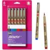 imageSAKURA Pigma Micron Brush Pens  Archival Black and Colored Ink Pens  Pens for Writing Drawing or Journaling  Black and Assorted Colored Ink  Brush Nibs  6 PackBlack  Blue