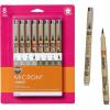 imageSAKURA Pigma Micron Fineliner Pens  Archival Gray Ink Pens  for Writing Drawing or Journaling  Assorted Point Sizes  8 Pack1 Count Pack of 8