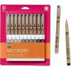 imageSAKURA Pigma Micron Fineliner Pens  Archival Gray Ink Pens  for Writing Drawing or Journaling  Assorted Point Sizes  8 Pack10 Pens