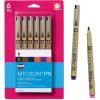 imageSAKURA Pigma Micron Plastic Nib Pens  Archival Black and Colored Ink Pens  Pens for Writing Drawing or Journaling  Black and Assorted Colored Ink  045 mm Plastic Nibs  6 Pack6 Pen Pack