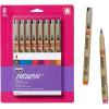 imageSakura Pigma Micron Brush Pens  Archival Black ampamp Colored Ink Pens  for Writing Drawing or Journaling  Black ampamp Assorted Colored Ink  Brush Nibs  8 Pack