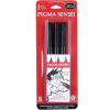 imageSakura Pigma Sensei Manga Drawing Kit  Archival Black Ink Pens with Pencil ampamp Eraser  Pens for Drawing Manga Cartoon ampamp More  Assorted Nib Sizes  6 Pack3PC Black Chisel Set