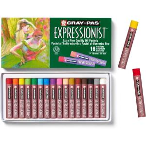 imageSAKURA CrayPas Expressionist Oil Pastel Set  Soft Oil Pastels for Artists  16 Colors