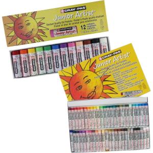 imageSAKURA CrayPas Junior Artist Oil Pastel Set  Chubbies Pastel Size  Soft Oil Pastels for Kids ampamp Artists  12 Colors ampamp Soft Oil Pastels for Kids ampamp Artists  50 Sticks