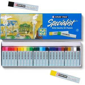 imageSAKURA CrayPas Specialist Oil Pastel Set  Premium Quality Pigments Wax ampamp Oil  25 Colors