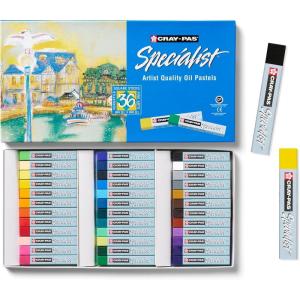 imageSAKURA CrayPas Specialist Oil Pastel Set  Soft Oil Pastels for Artists  36 Pieces1 Count Pack of 36