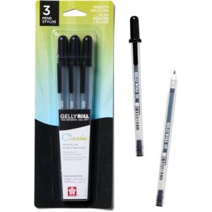 imageSAKURA Gelly Roll Gel Pens  Medium Point Ink Pen for Journaling Art or Drawing  Assorted Colored Ink  10 PackClassic Black Ink