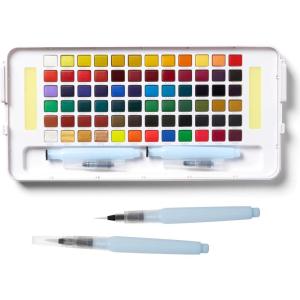 imageSAKURA Koi Pocket Field Sketch Kit  Watercolor Sets for Painting On the Go  Holiday Gifts for Artists Crafters ampamp DIY Gifts Projects  30 Colors  1 Water Brush  1 Sponge  1 Mixing PaletteAssorted