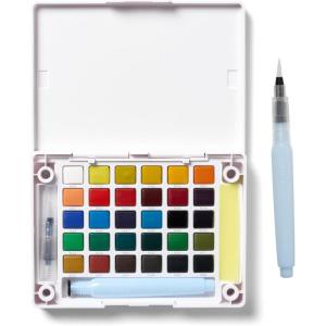 imageSAKURA Koi Pocket Field Sketch Kit  Watercolor Sets for Painting On the Go  Holiday Gifts for Artists Crafters ampamp DIY Gifts Projects  30 Colors  1 Water Brush  1 Sponge  1 Mixing Palette30 Colors