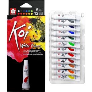 imageSAKURA Koi Watercolor Sets  Fine Quality Watercolor Paint Set  24 Colors  5 ml TubesMulticolor