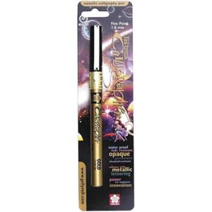 imageSAKURA PenTouch Calligrapher Paint Markers  Paint Pens for Metal Wood Plastic ampamp More  Assorted Metallic Colors  Fine Tip Size  4 Pack1 Count Pack of 1